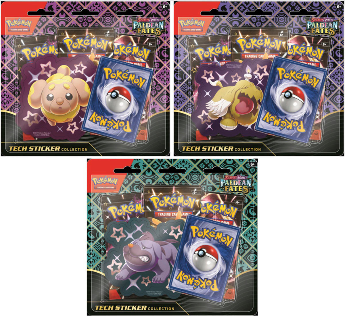 Pokemon Scarlet & Violet Paldean Fates Tech Sticker Collection 12 Box Case – Official Pokemon TCG Product