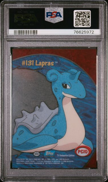 Lapras 2000 Topps Pokemon TV Animation - Clear PSA 9 – Official Pokemon TCG Product