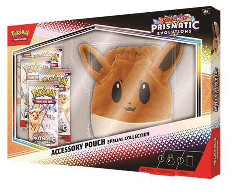 Pokemon Scarlet & Violet Prismatic Evolutions Accessory Pouch Special Collection – Official Pokemon TCG Product