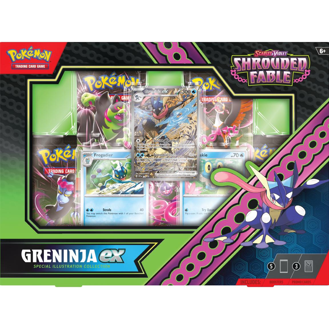 Pokemon Scarlet & Violet Shrouded Fable Kingdra/Greninja EX Special Illustration Collection – Official Pokemon TCG Product