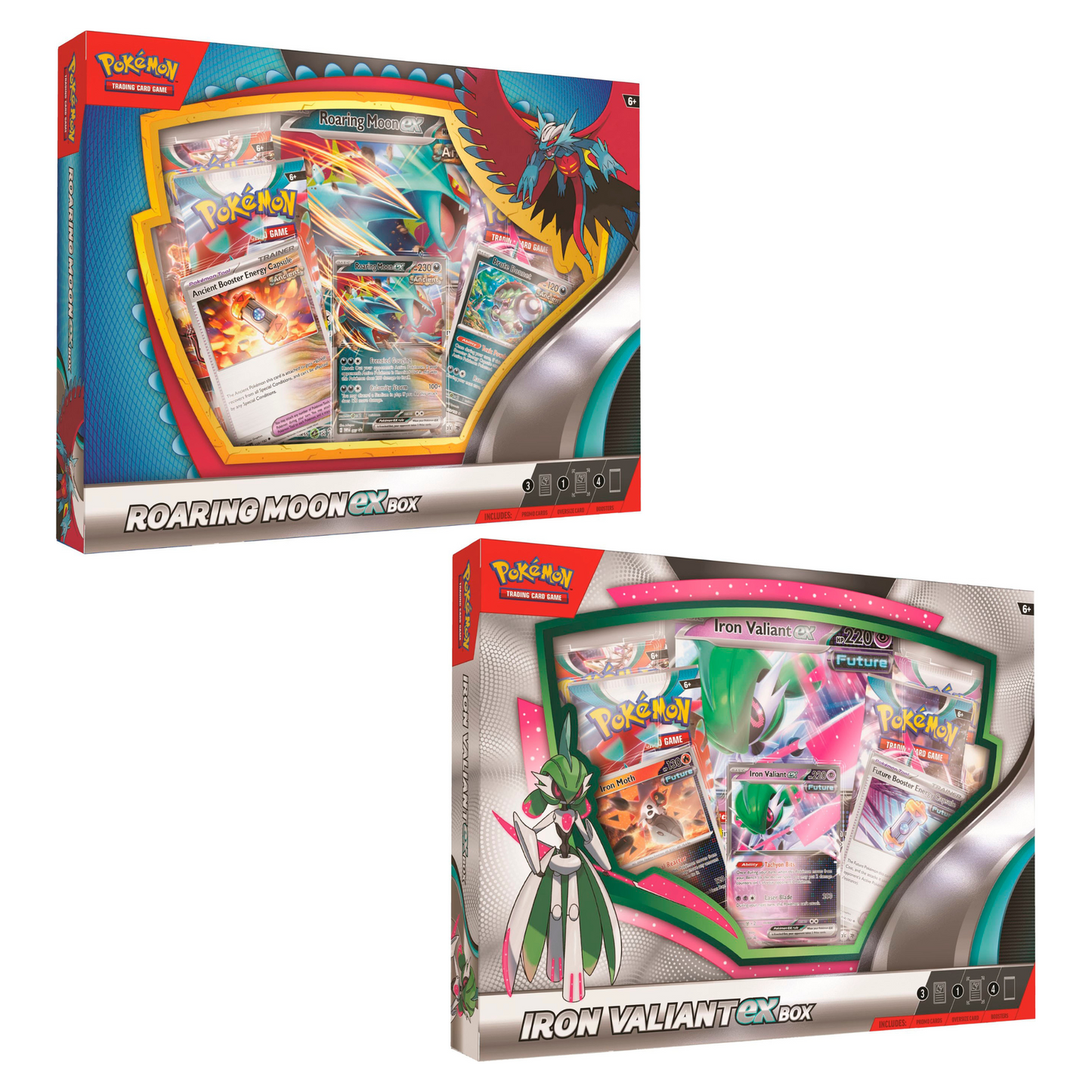 Pokemon Roaring Moon/Iron Valiant EX 6 Box Case – Official Pokemon TCG Product