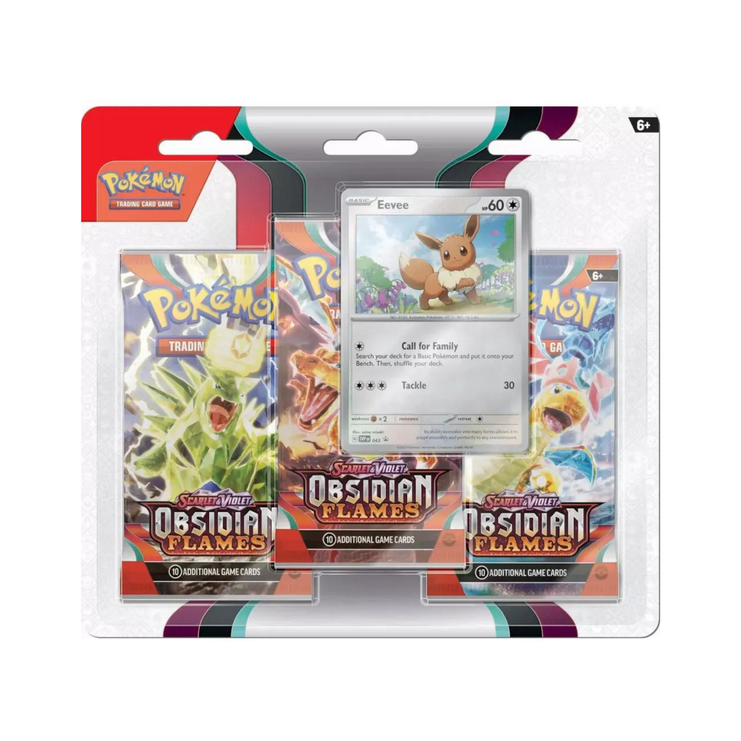 Pokemon Scarlet & Violet Obsidian Flames 3 Pack Blister Pack 24 Pack Box – Official Pokemon TCG Product