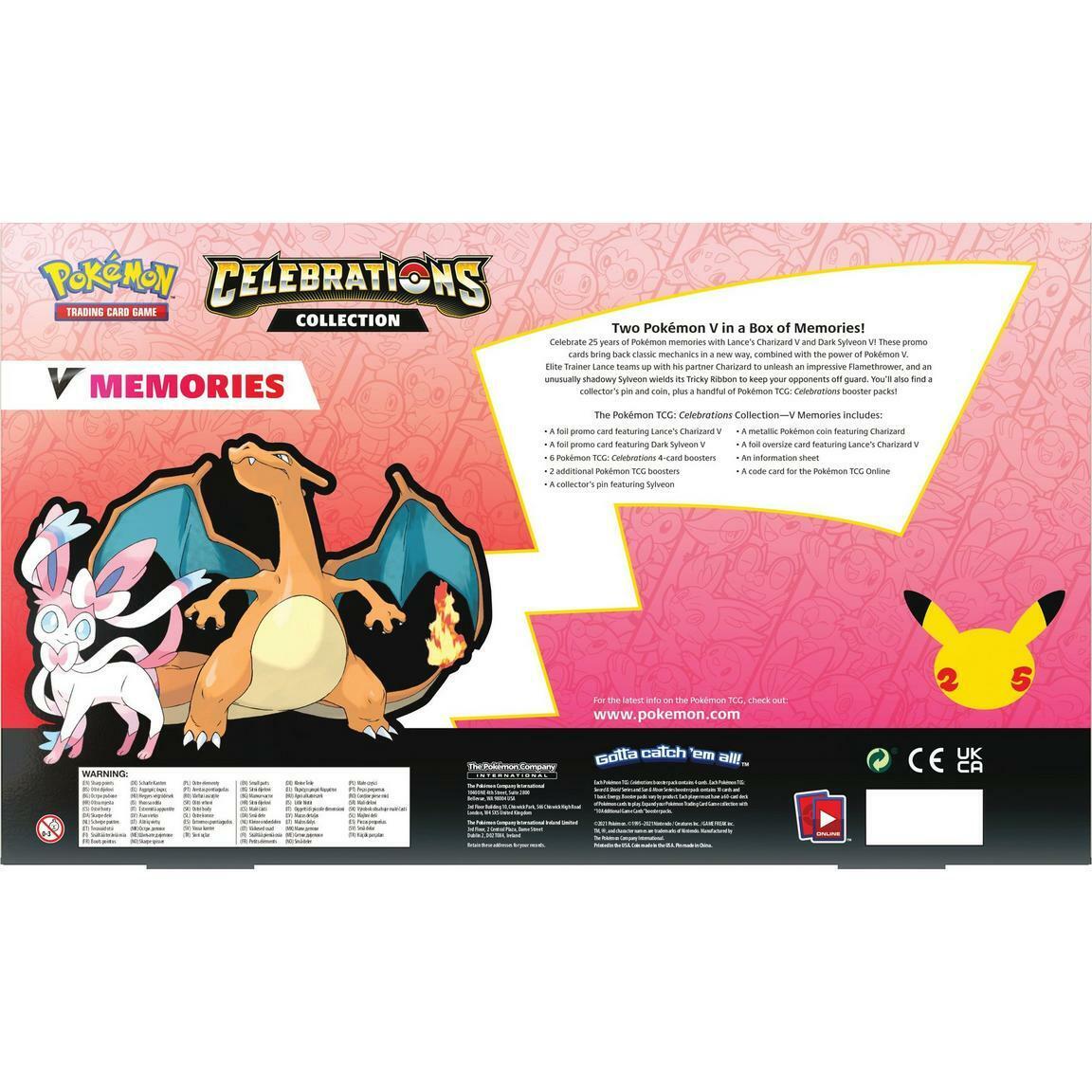 Pokemon TCG Celebrations V Memories Box Charizard & Sylveon – Official Pokemon TCG Product
