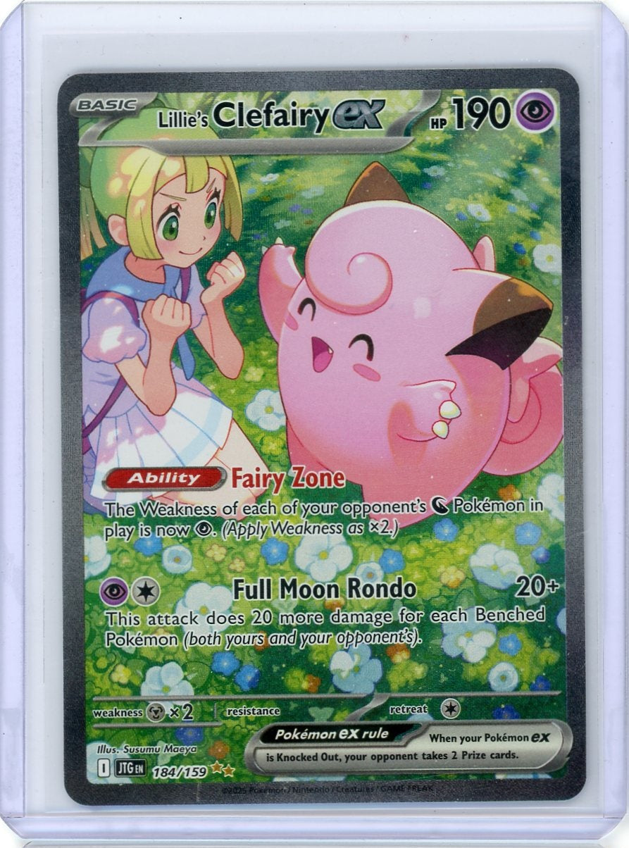 Lillie's Clefairy ex Pokemon Journey Together Special Illustration Rare #184/159 – Official Pokemon TCG Product
